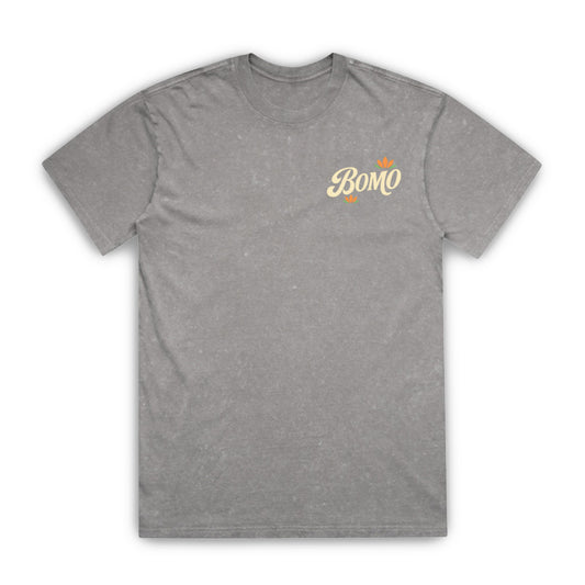 "Blooming On My Own" (BOMO) T-Shirt - Light Gray Acid Wash